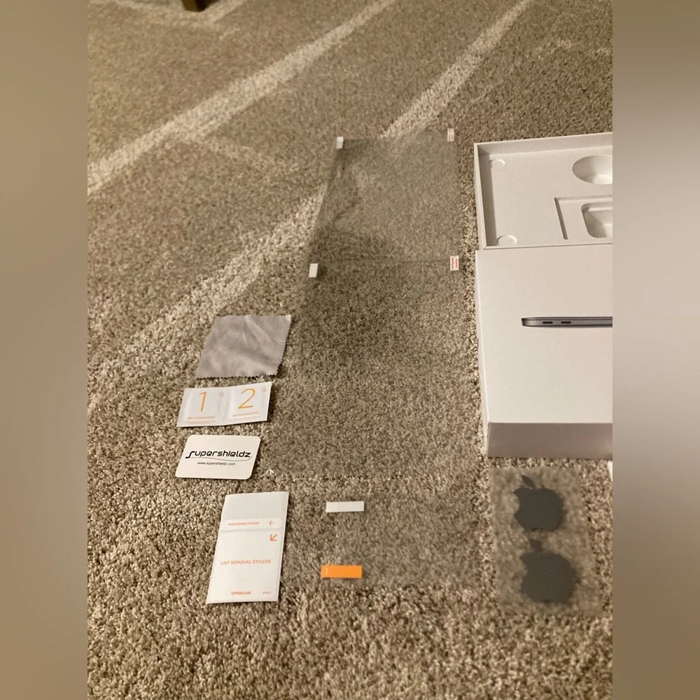 Apple MacBook Air 13 inch screen protectors product box instructions accessories